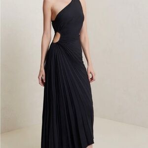 A.L.C. Black One-Shoulder Maxi Dress